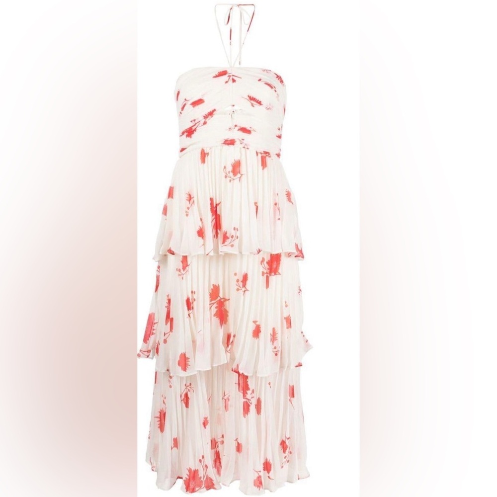 Self Portrait floral pleated dress